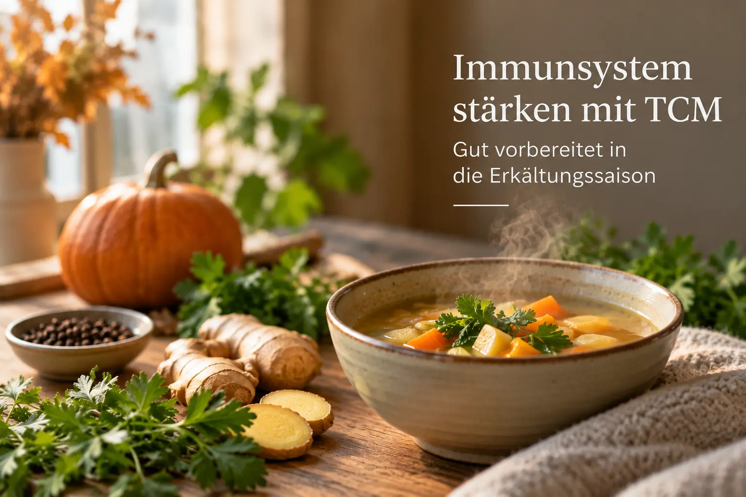 Immunsystem stärken mit TCM, gut vorbereitet in die Erkältungssaison